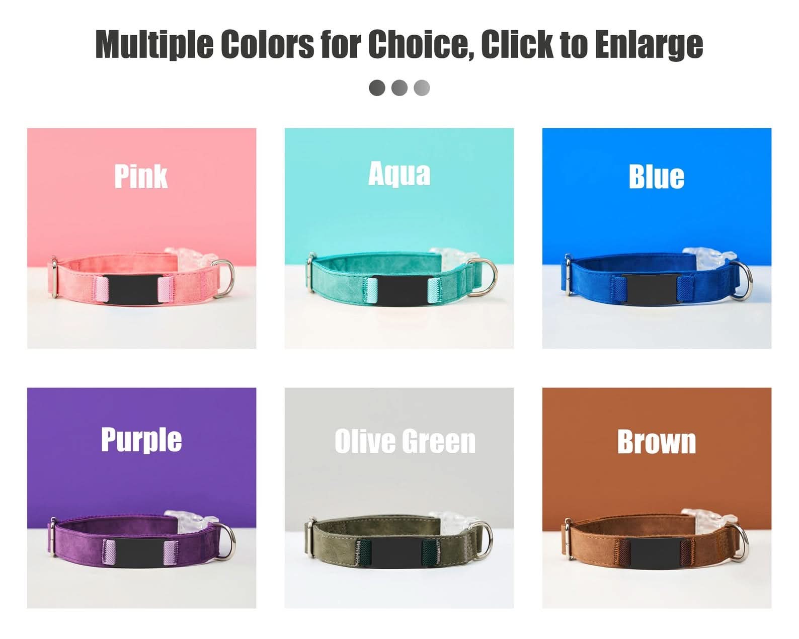 Custom Suede Leather Dog Collar with Leash | Olive Green Silent Pet Collar | Engraved Name with Detachable Metal Tag | Personalized Cat Collar - AmyEngraved